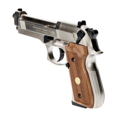 Pistolet wiatrówka Beretta M92 FS nickel/wood 4,5 mm Diabolo CO2 Beretta