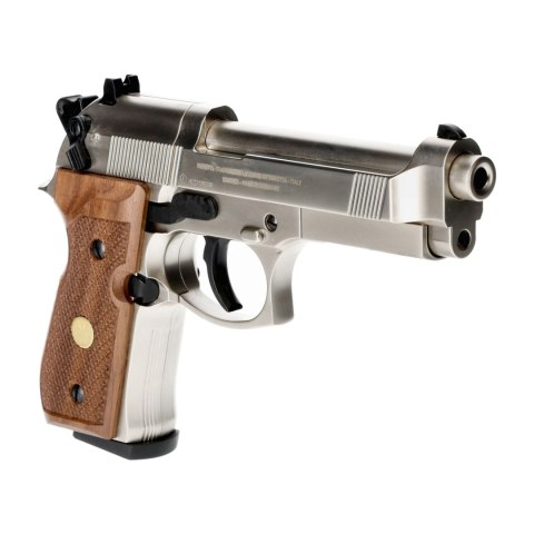 Pistolet wiatrówka Beretta M92 FS nickel/wood 4,5 mm Diabolo CO2 Beretta