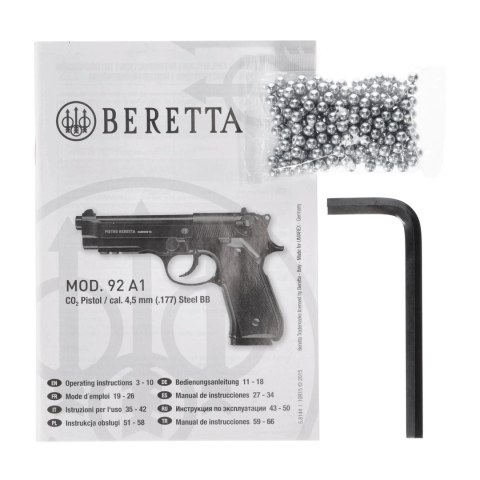 Pistolet wiatrówka Beretta M92A1 semi auto 4,5 mm BB CO2 Beretta