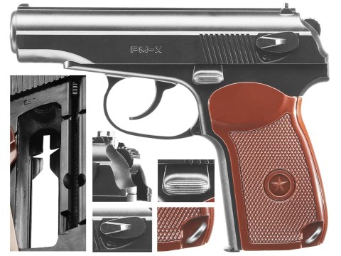 Pistolet wiatrówka Borner PM-X 4,5 mm BB CO2 Borner