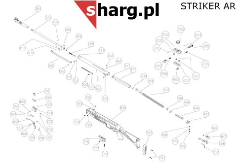 Lufa z kostką do wiatrówki Hatsan Srtiker: Edge, AR, 1000 (376) Hatsan Arms