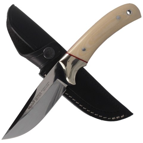 Nóż Muela Setter-11B Ivory Micarta, Mirror X50CrMoV15 Muela