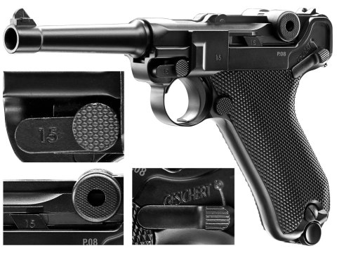 Pistolet wiatrówka Legends P.08 4,5 mm blowback 4,5 mm BB CO2 Legends
