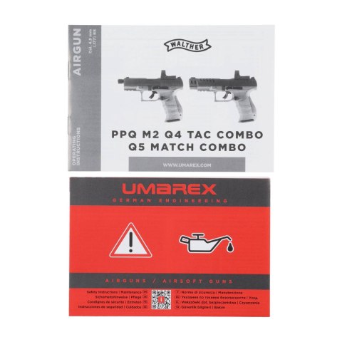 Pistolet wiatrówka Walther PPQ M2 Q4 TAC Combo 4,6" SET 4,5 mm Walther