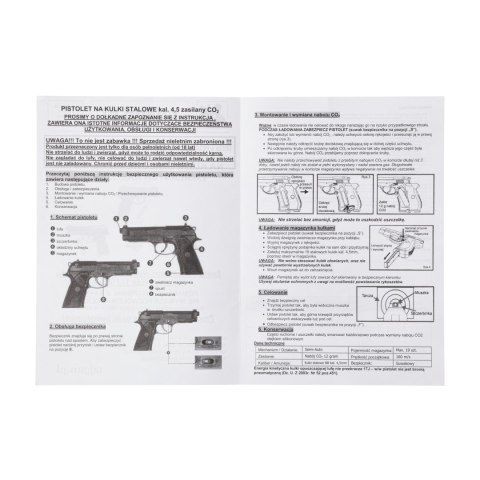 Pistolet wiatrówka Wingun WC4-306 MZB 4,5 mm BB CO2 WinGun