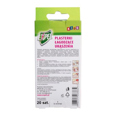 Plasterki Expel dla dzieci łagodzące ukąszenia Expel
