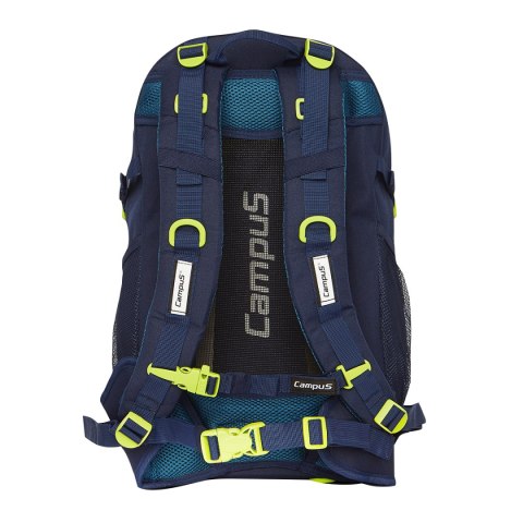 Plecak miejski Campus HORTON 30L ciemnoniebieski/niebieski/limonkowy Campus