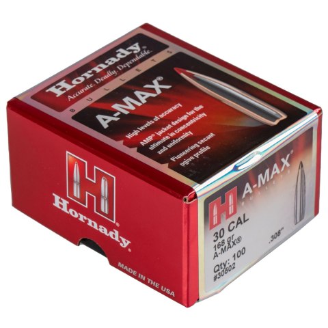 Pociski Hornady 30 A-Max 168gr (.308), (100szt.) Hornady