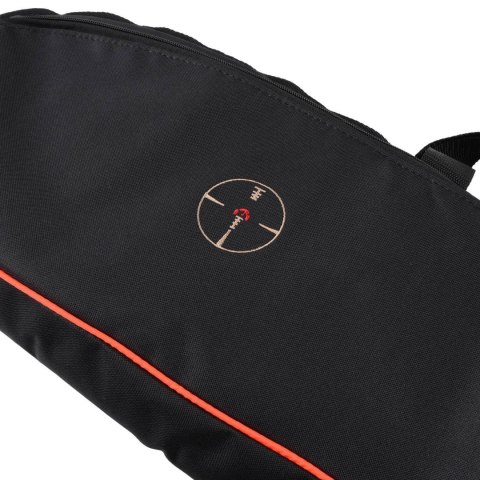 Pokrowiec na broń Forsport 125 cm - czarny, haft celownik VX, biza pomarańczowa Forsport