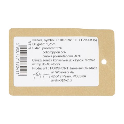 Pokrowiec na broń Forsport 125 cm - leśny kamuflaż, oliwkowy zamsz, haft czarna głowa jelenia, biza pomarańczowa Forsport