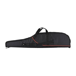 Pokrowiec na broń Forsport 125 cm - czarny, haft pomarańczowa tarcza, biza pomarańczowa Forsport