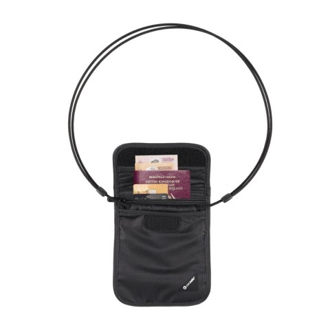 Portfel antykradzieżowy na biodro Pacsafe Coversafe V100 czarny Pacsafe