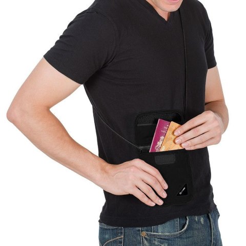 Portfel antykradzieżowy na biodro Pacsafe Coversafe V100 czarny Pacsafe