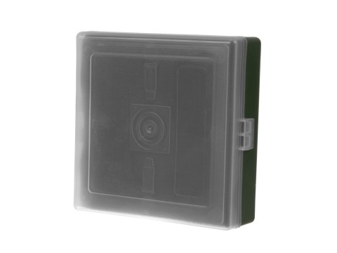Pudełko Megaline 11x11x3,5 zielono-przezroczyste gąbka 2 szczęki rekina Megaline