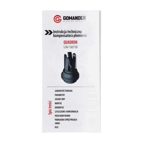Tłumik płomienia Gomander Quadron S 9 mm 1/2x28 UNEF Gomander