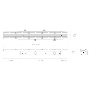 Regulowany adapter szyny Hawke Dovetail na Weaver przedłużony Hawke Optics
