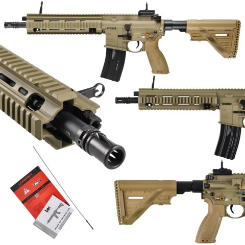 Replika karabinek ASG H&K Heckler&Koch HK416 A5 Sportsline 6 mm full-auto piaskowy Heckler&Koch