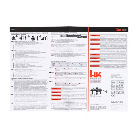 Replika karabinek ASG Heckler&Koch G36C metalowa lufa 6 mm Heckler&Koch