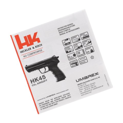 Replika pistolet ASG H&K Heckler&Koch HK45 6 mm CO2 Heckler&Koch