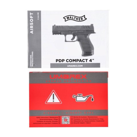 Replika pistolet Walther PDP Compact 4" 6 mm BB green gas Walther