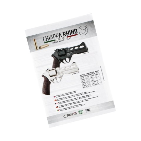 Rewolwer wiatrówka Black Ops Rhino 50DS 4,5 mm srebrny Black Ops