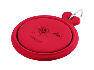 Silikonowa Miska Podróżna Travel List dla Psa 350/750 ml, Czerwona Hunter