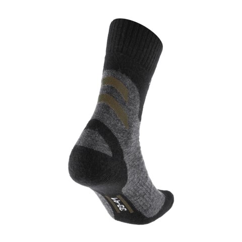 Skarpety męskie Brubeck Trekking Merino grafitowo-khaki Brubeck
