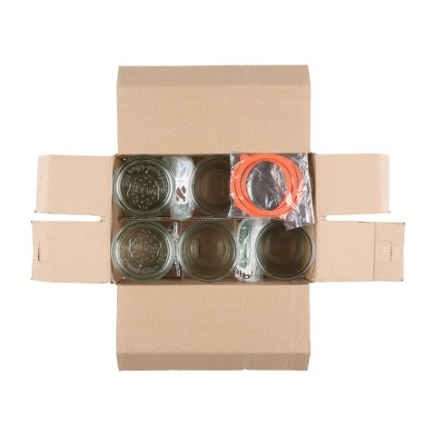 Słoik Weck Mold z pokrywką, uszczelką i 2 zapinkami 580 ml, 6 szt Weck