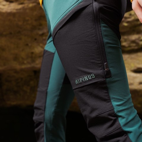 Spodnie trekkingowe damskie Alpinus Socompa czarno/zielone Alpinus
