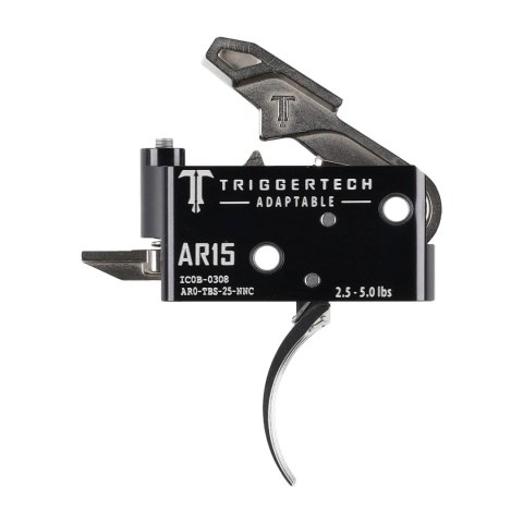 Spust Triggertech AR15 Adaptable Stainless - język spustowy wygięty - Two Stage TriggerTech