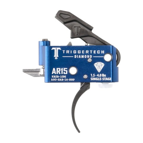 Spust Triggertech AR15 Diamond PVD Black Curved- język spustowy zagięty - Single Stage TriggerTech