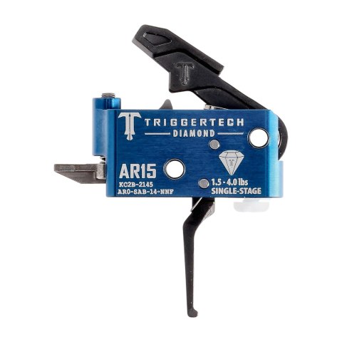 Spust Triggertech AR15 Diamond PVD Black Flat- język spustowy prosty - Single Stage TriggerTech