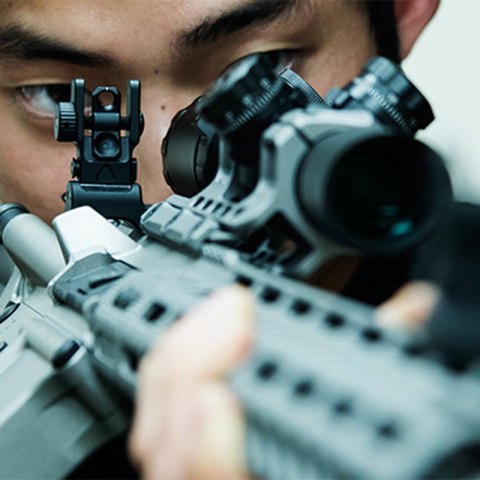 Składany przeziernik Offset do AR-15 Leapers UTG Accu Sync Leapers